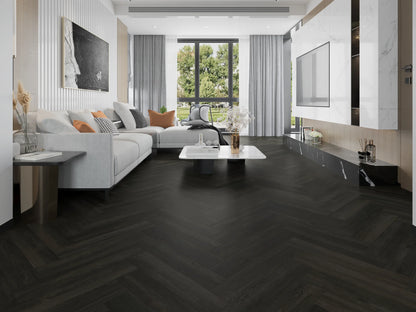 Alva - Herringbone - Antigua Charcoal Oak