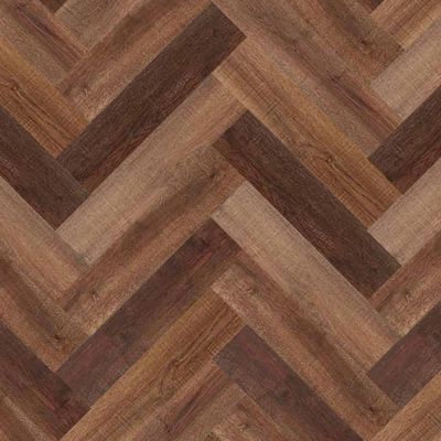 ZEEZOO® SPC Rigid Core - Herringbone Collection - Burnt Hickory Oak