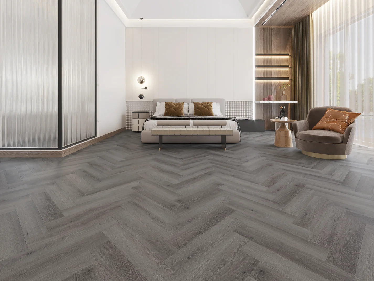 Alva - Herringbone - Hickory Grey Oak