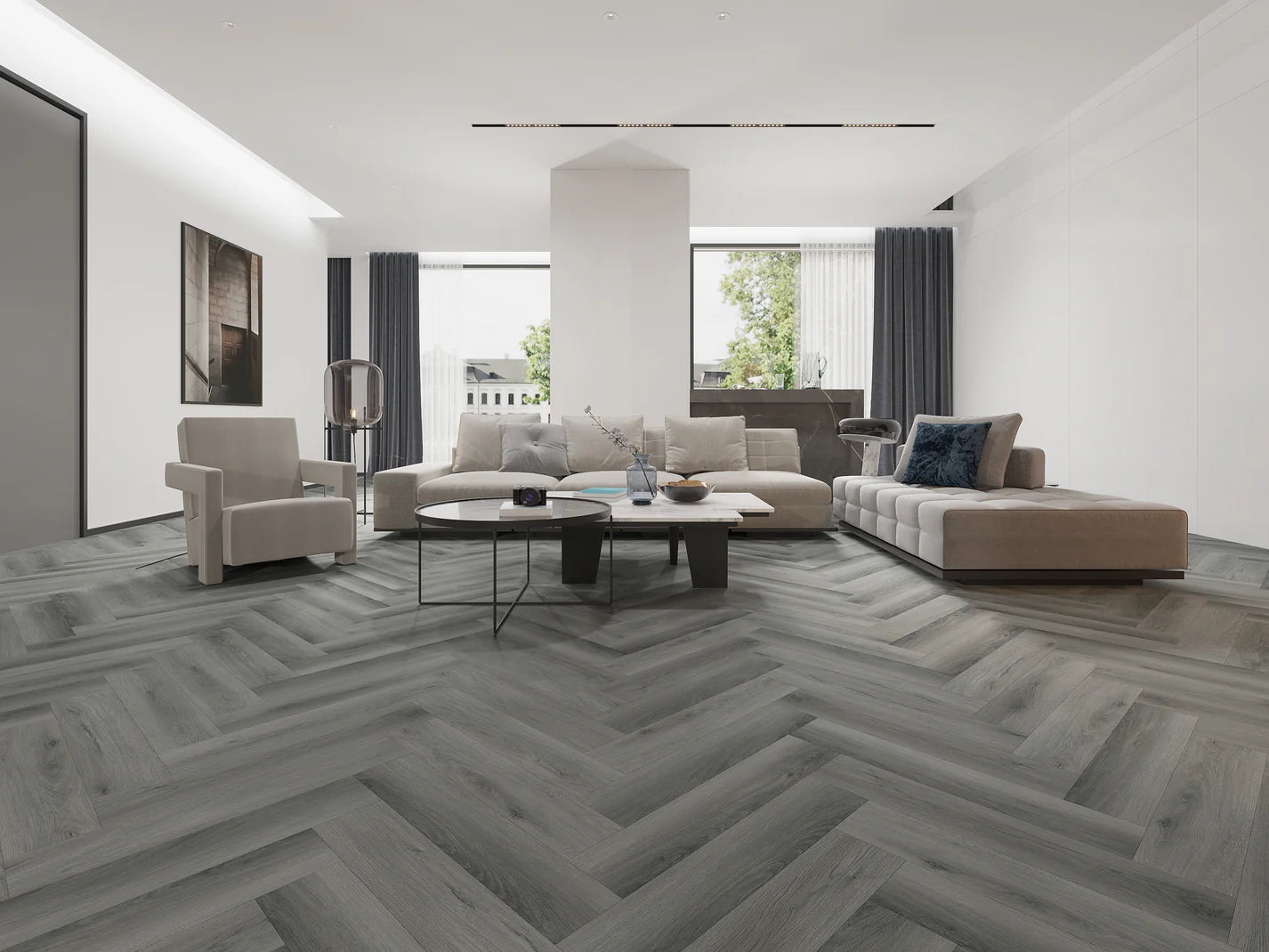 Alva - Herringbone - Yosemite Dark Oak